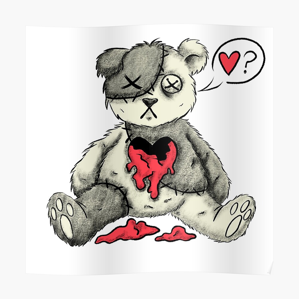 Broken Heart Bear Svg