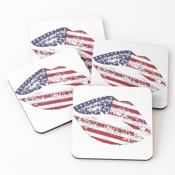 Item preview, American Flag Lips Mark Kissed By America designed and sold by t-factor.