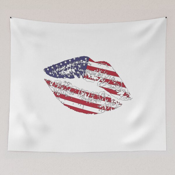 Item preview, American Flag Lips Mark Kissed By America designed and sold by t-factor.