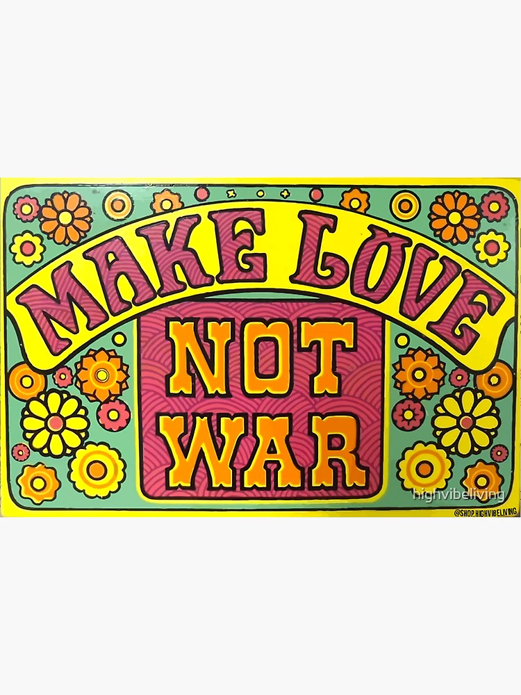 Make Love Not War Funny Rock Paper Scissors Game' Sticker