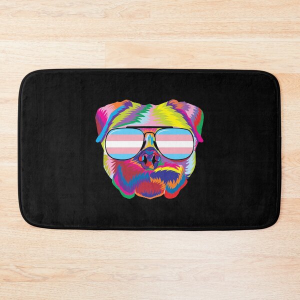 Item preview, Gay Pride Transgender Psychedelic Pug Dog  design designed and sold by phoxydesign.