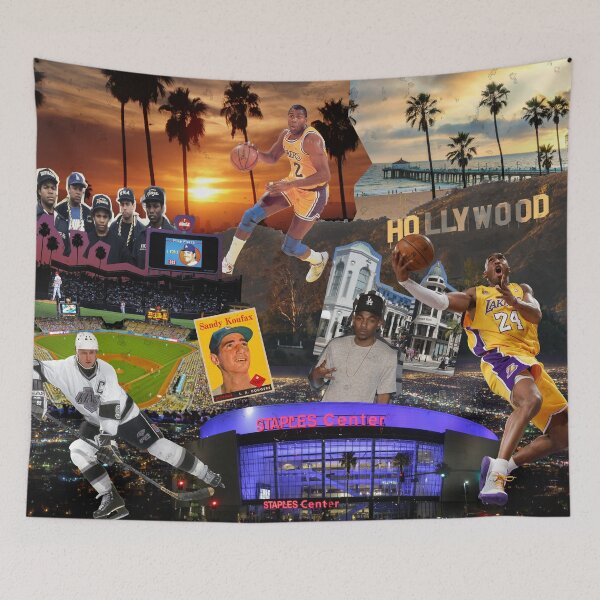 Item preview, Los Angeles Icons Collage Art designed and sold by dopelope.