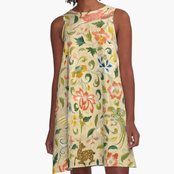 Vintage Flora and Fauna | Flora and Fauna Inspired Gifts A-Line Dress