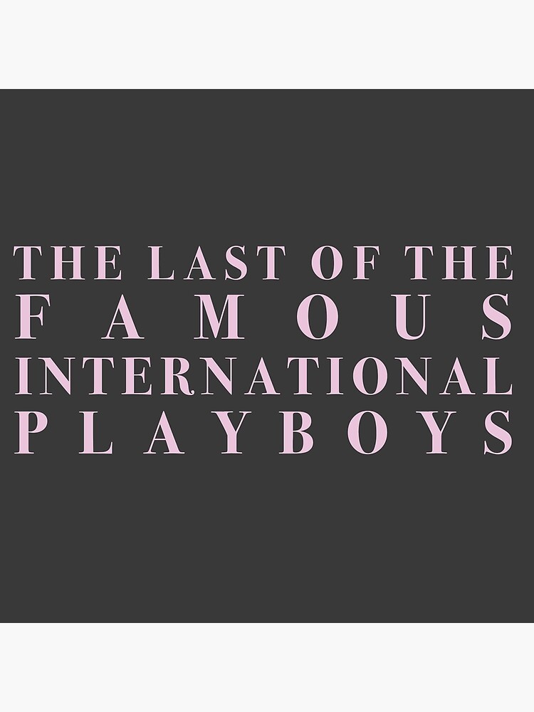 The Last of the Famous International Playboys - Morrissey | Art Board Print