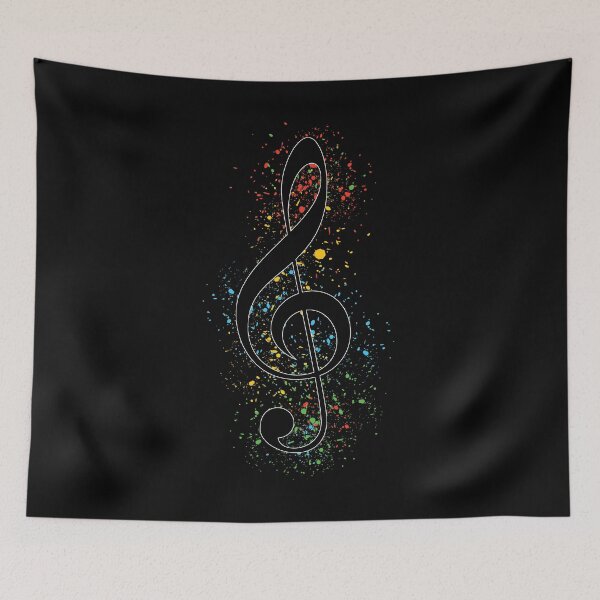 Item preview, Treble Clef Paint Splatter Art Colorful & Vibrant designed and sold by phoxydesign.