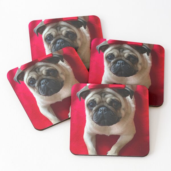 Item preview, Red Valentine Pug Dog designed and sold by MOKA META.