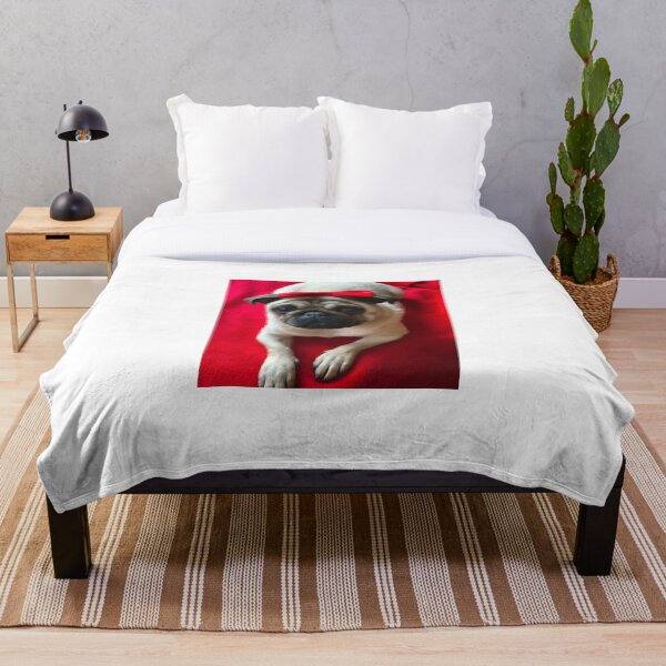 Aperçu de l'œuvre Chien carlin rouge valentine créée et vendue par MOKA META.