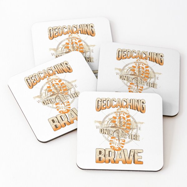 Item preview, Geocaching Only for the Brave Geocache Outdoor Adventure designed and sold by phoxydesign.