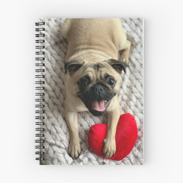 Item preview, Valentine Heart Pug designed and sold by MOKA META.