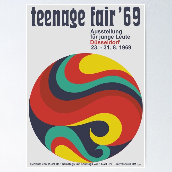 Item preview, Teenage fair Germany 69 music art hippy VINTAGE POSTER designed and sold by adrienne75.