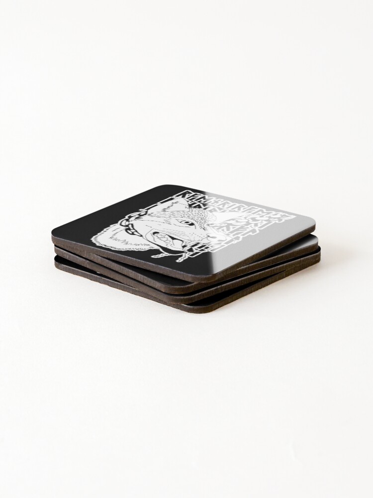 Thumbnail 4 of 5, Coasters (Set of 4), Fenrir designed and sold by RUNICJOHN.