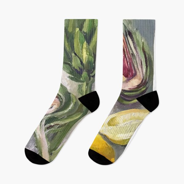 Item preview, Artichokes with Lemons on a white Cloth designed and sold by MilkAnna.
