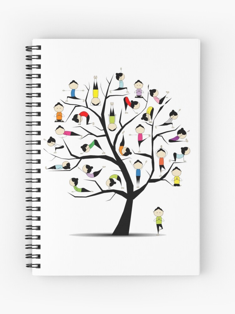 Yoga,Tree,Hatha Yoga, Asana, Prana, Yogi, Tshirt,Design,Print | Spiral  Notebook