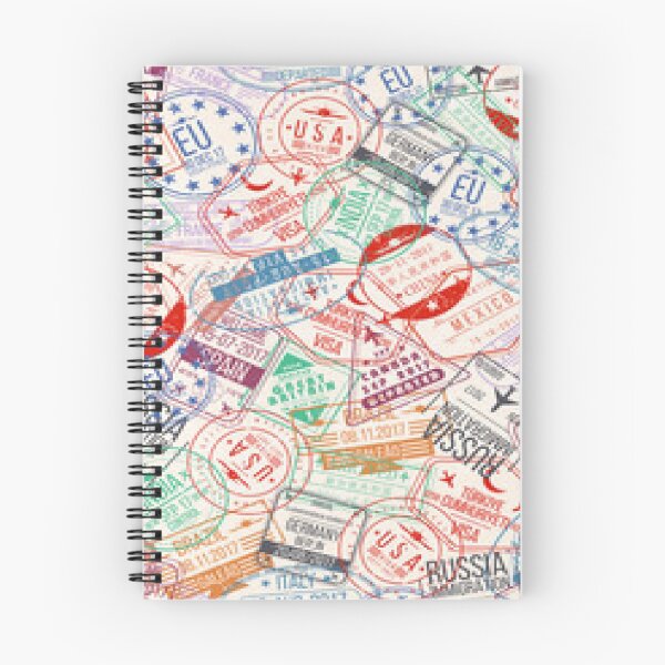 Item preview, Passport Stamps Pattern designed and sold by WildDaisy.