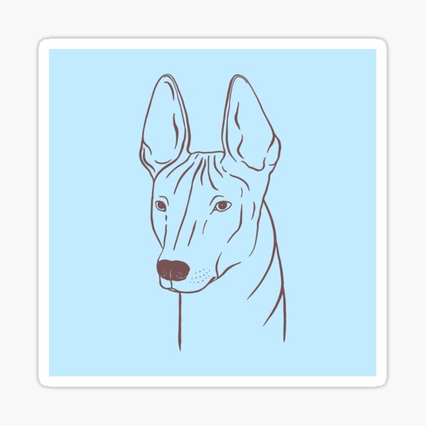 Item preview, Xoloitzcuintli (azul claro y gris pardo) designed and sold by illucalliart.