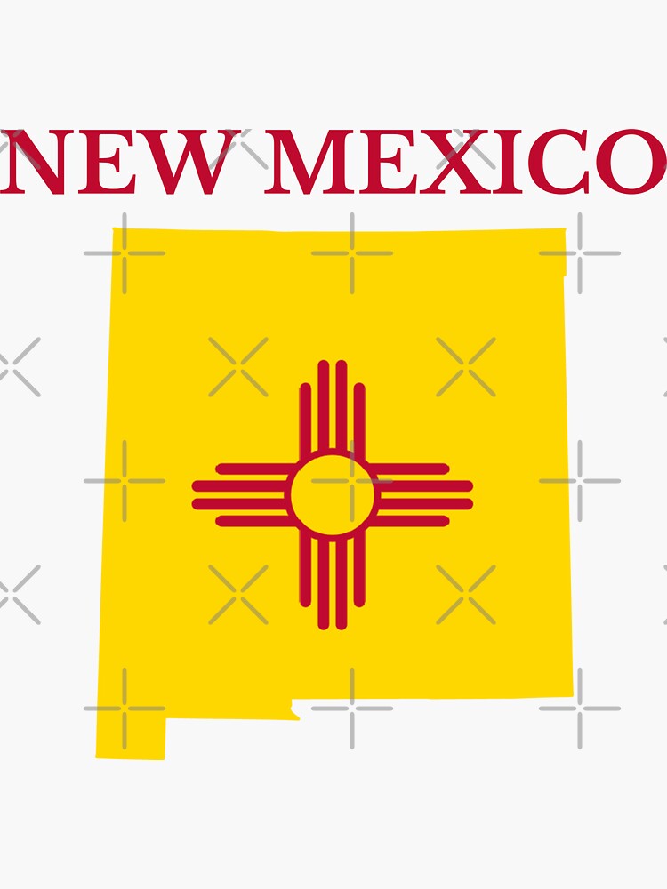"New Mexico Flag Map" Sticker by marosharaf | Redbubble