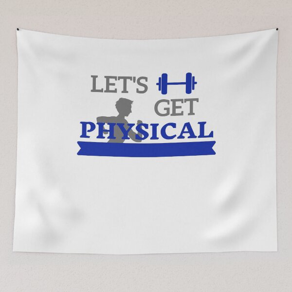 Item preview, Men's gym workout gear - Lets Get Physical - Blue designed and sold by NavyOx.