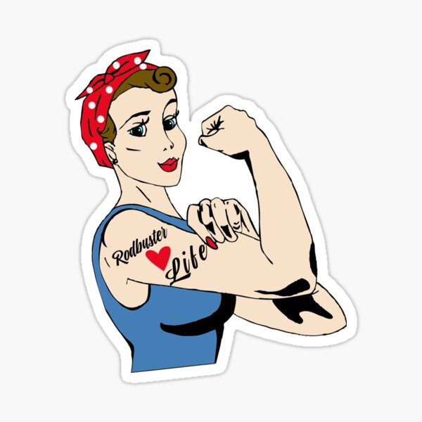 Rodbuster life hardhat sticker design Sticker