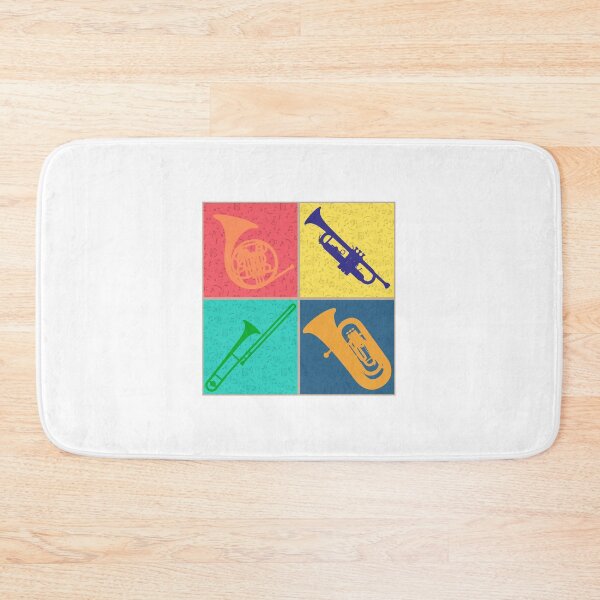 Item preview, Brass Section Tshirt Pop Art Colorful Four Square Design designed and sold by phoxydesign.