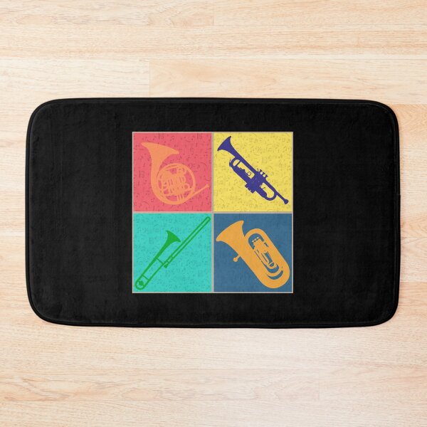 Item preview, Brass Section Tshirt Pop Art Colorful Four Square Design designed and sold by phoxydesign.
