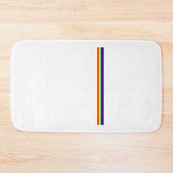 Item preview, Gay Pride LGBT Subtle Rainbow Stripe Vertical Flag print designed and sold by phoxydesign.