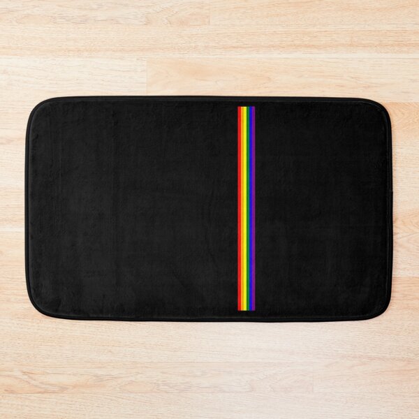 Item preview, Gay Pride LGBT Subtle Rainbow Stripe Vertical Flag print designed and sold by phoxydesign.