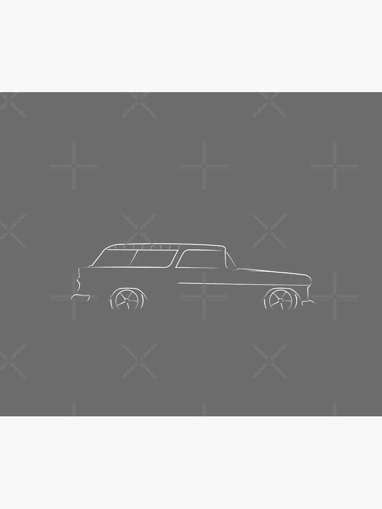 1955 Nomad - profile stencil, white by mal-photography