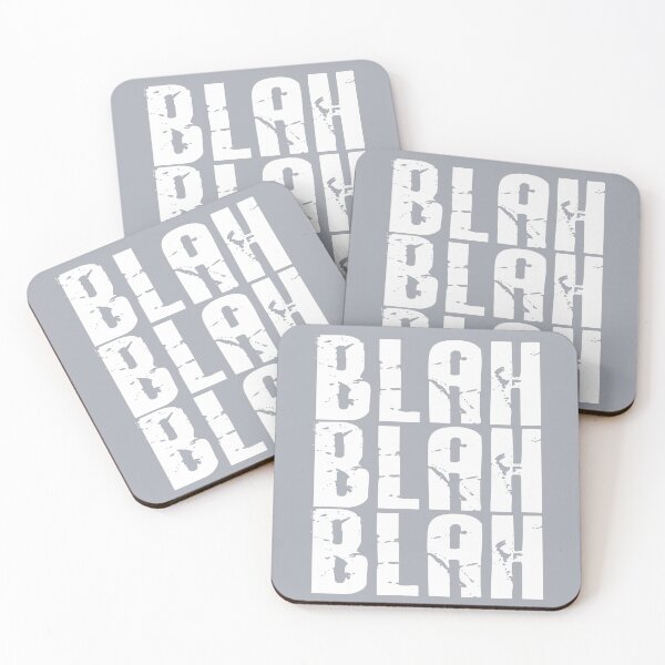 Item preview, Blah Blah Blah print - Neutral Grey designed and sold by Skippingbird.