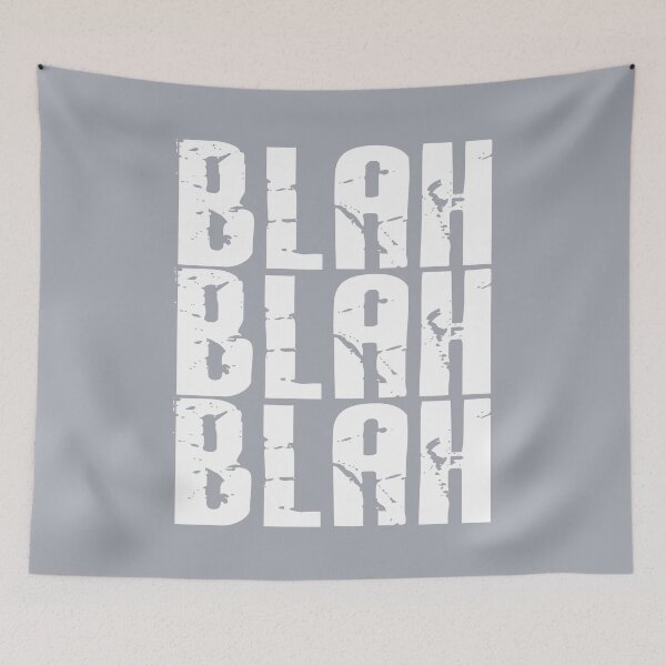 Item preview, Blah Blah Blah print - Neutral Grey designed and sold by Skippingbird.