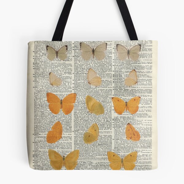 Item preview, Yellow butterflies over encyclopedia book page,Monarch Butterfly Dictionary Art designed and sold by DictionaryArt.