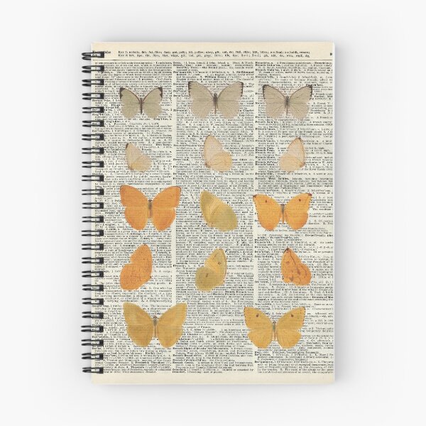 Item preview, Yellow butterflies over encyclopedia book page,Monarch Butterfly Dictionary Art designed and sold by DictionaryArt.