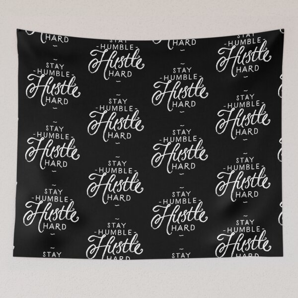 Item preview, Stay humble hustle hard typography text art quote by Word Fandom - wordfandom designed and sold by Kerry Pritchard.