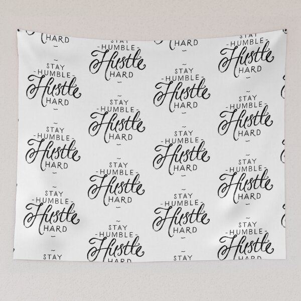 Item preview, Stay humble hustle hard typography text art quote by Word Fandom - wordfandom designed and sold by Kerry Pritchard.
