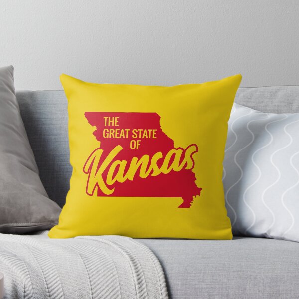 The Great State of Kansas Throw Pillow