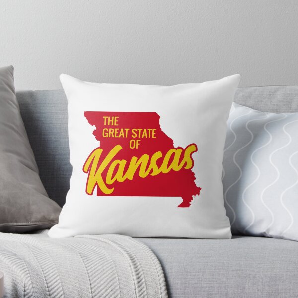 The Great State of Kansas Throw Pillow