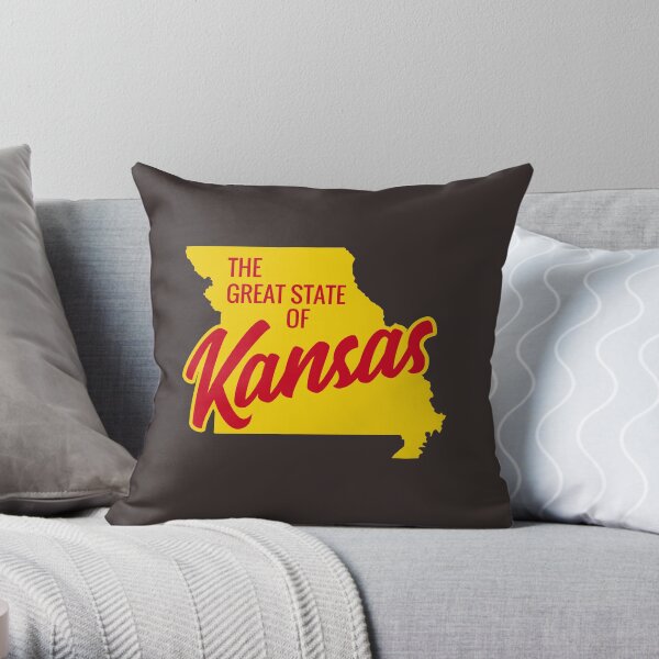 The Great State of Kansas Throw Pillow