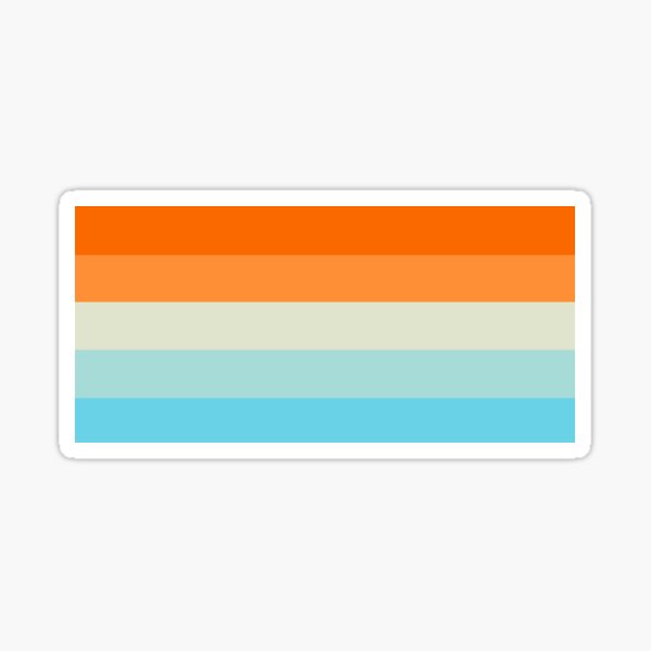 Vista previa del artículo con la obra «Paleta de colores retro naranja y azul», diseñado y vendido por tinytiger77.