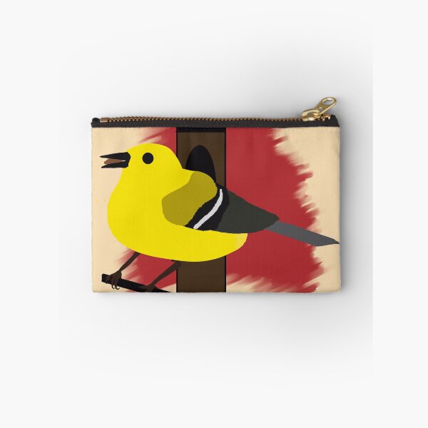 Item preview, Minimalist Pine Warbler on a Bird Feeder designed and sold by BjernRaz.