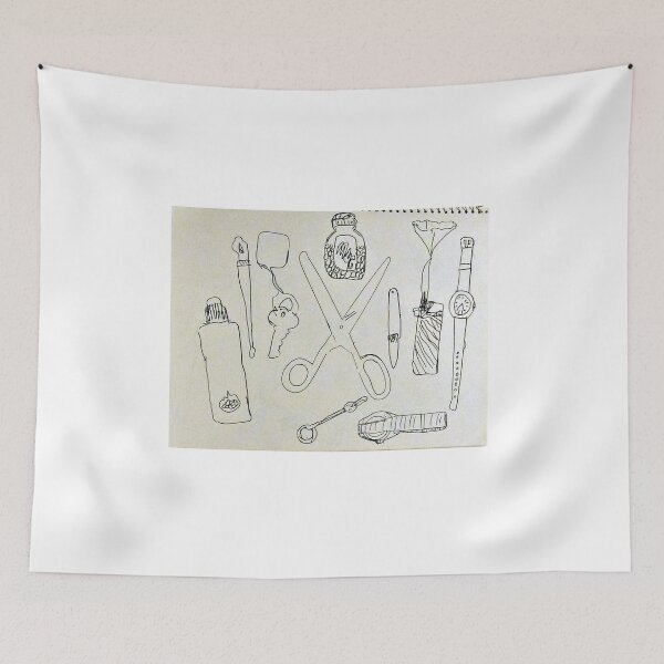 Item preview, things I owned, real objects, early 70's drawing designed and sold by Stacey Lazarus.