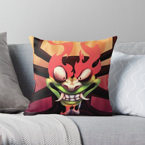 AKU : The Shapeshifting Master of Darkness and a Samurai's last stand. Throw Pillow