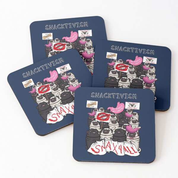 Item preview, Snacktivism: Peaceful, Pugful Protest (Navy Blue) designed and sold by pugventurephoto.