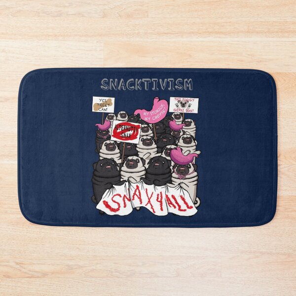 Item preview, Snacktivism: Peaceful, Pugful Protest (Navy Blue) designed and sold by pugventurephoto.