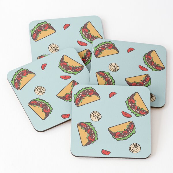 Item preview, Cute Taco Time Pattern designed and sold by NeonSpaceJunk.