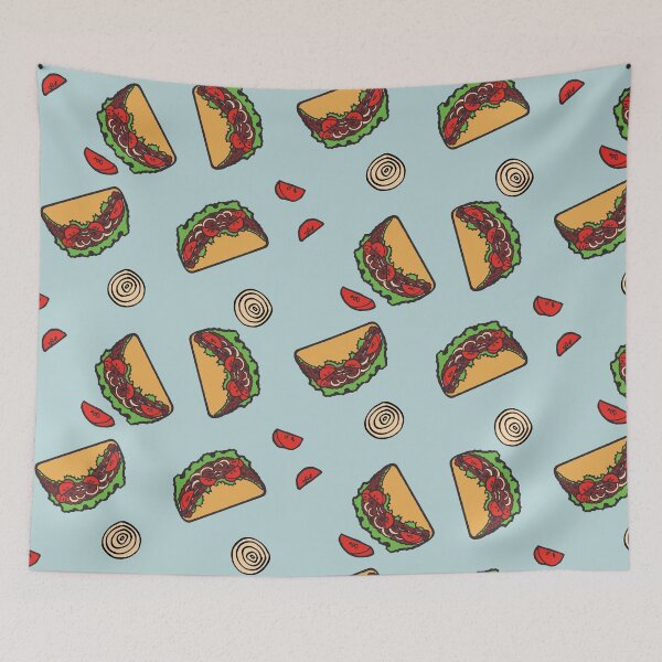 Item preview, Cute Taco Time Pattern designed and sold by NeonSpaceJunk.