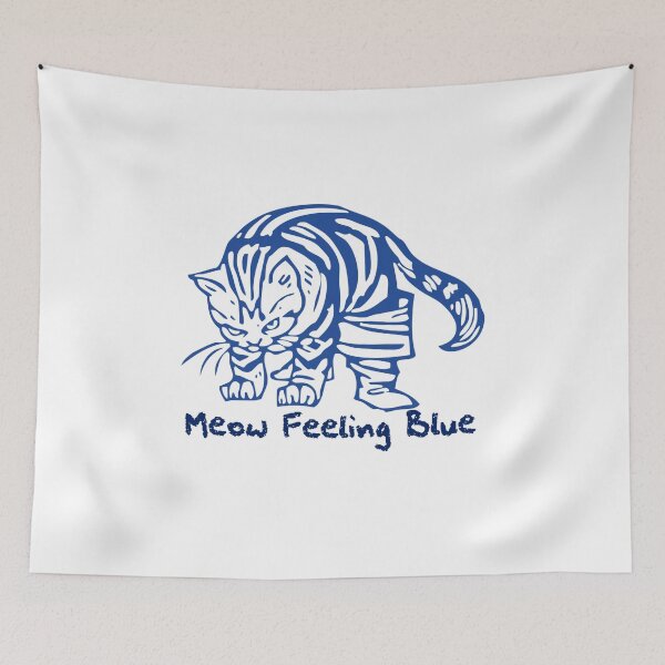 Item preview, Meow Feeling Blue designed and sold by dakrishz.