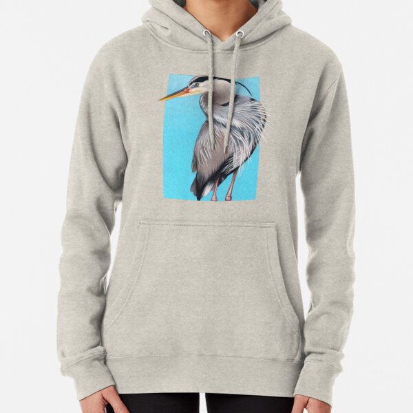 Great Blue Heron art by Wildlife Artist Sherrie Spencer Pullover Hoodie