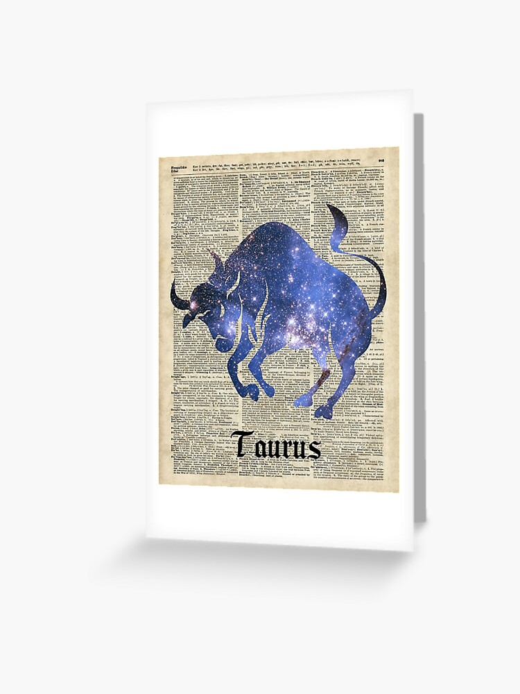 Taurus Zodiac Astrology Starsign Vintage Dictionary Book Print Art 