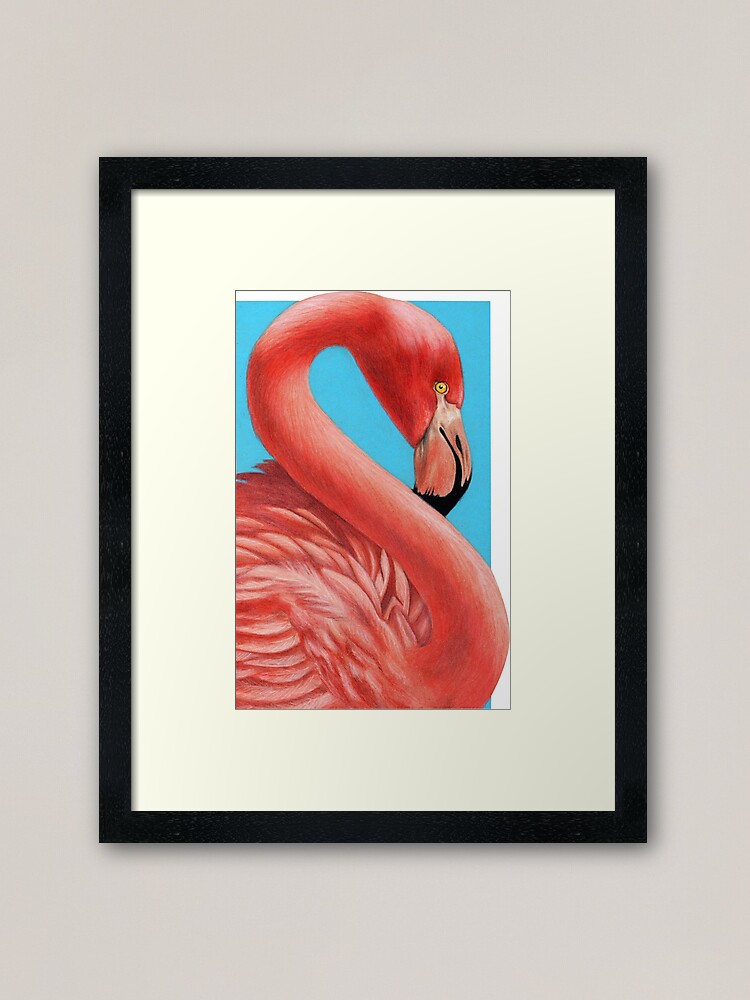 Alternate view of Flamingo art by Wildlife Artist Sherrie Spencer Framed Art Print
