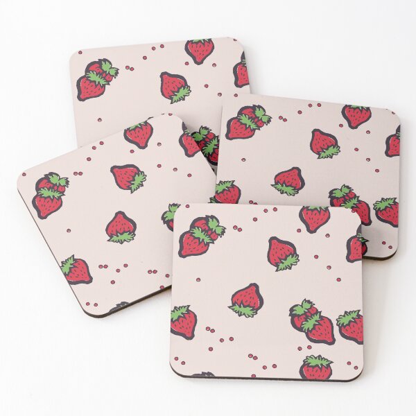 Item preview, Cute Strawberry Pattern designed and sold by NeonSpaceJunk.