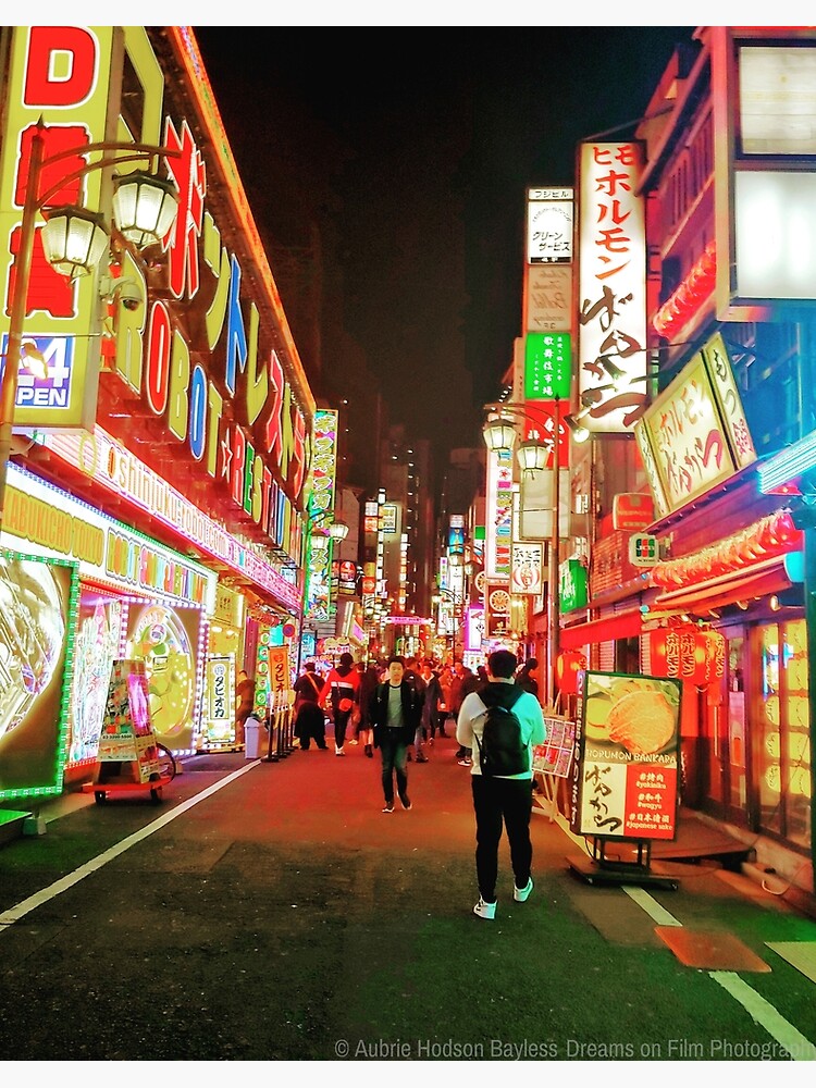 Tokyo Nights Art Board Print By Ahodsonb Redbubble